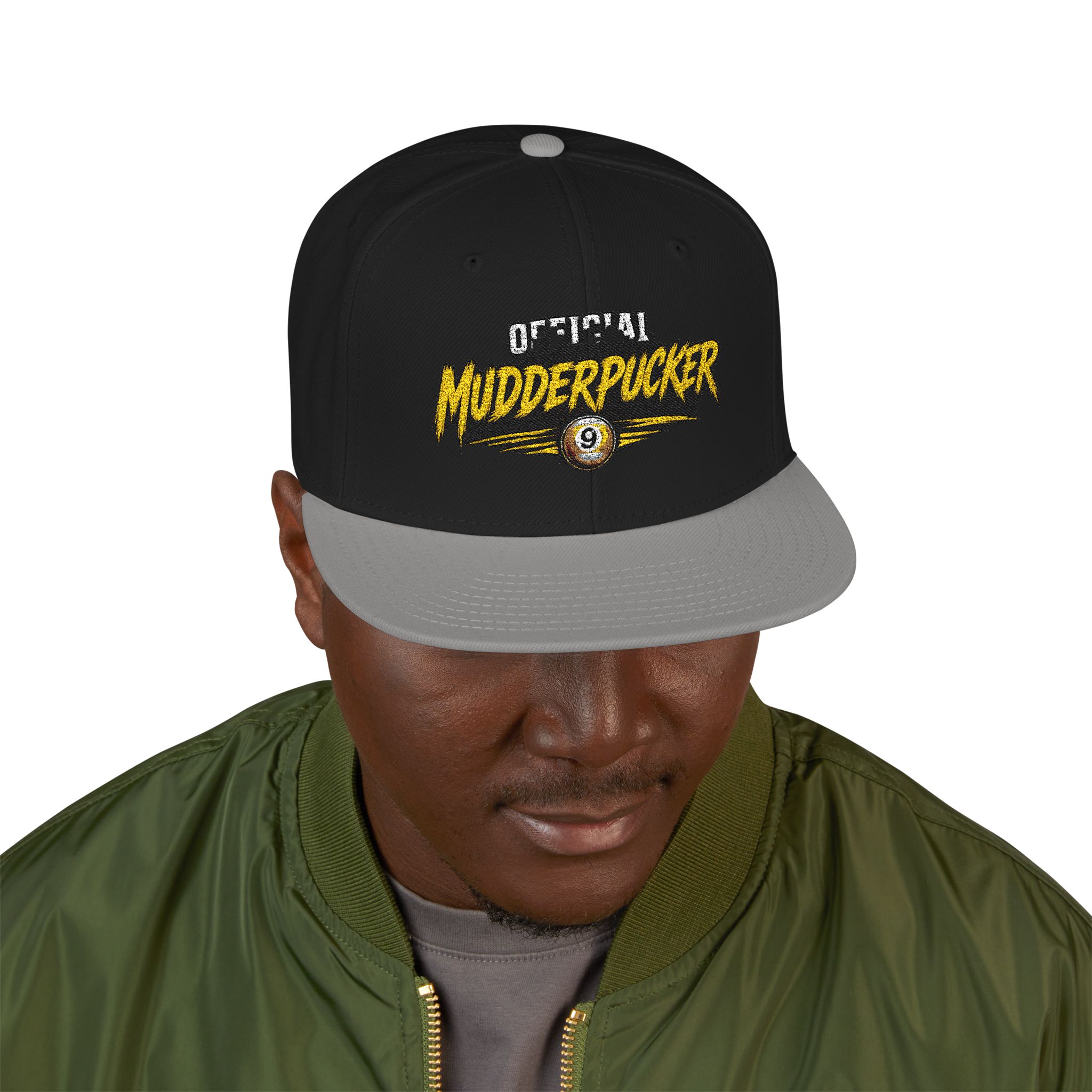 Original Mudderpucker Snapback Hat | Embroidered Flat Bill Cap - Image 39