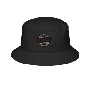 Embroidered Leopard Logo Bucket Hat — Retro Patch Casual Sun Hat