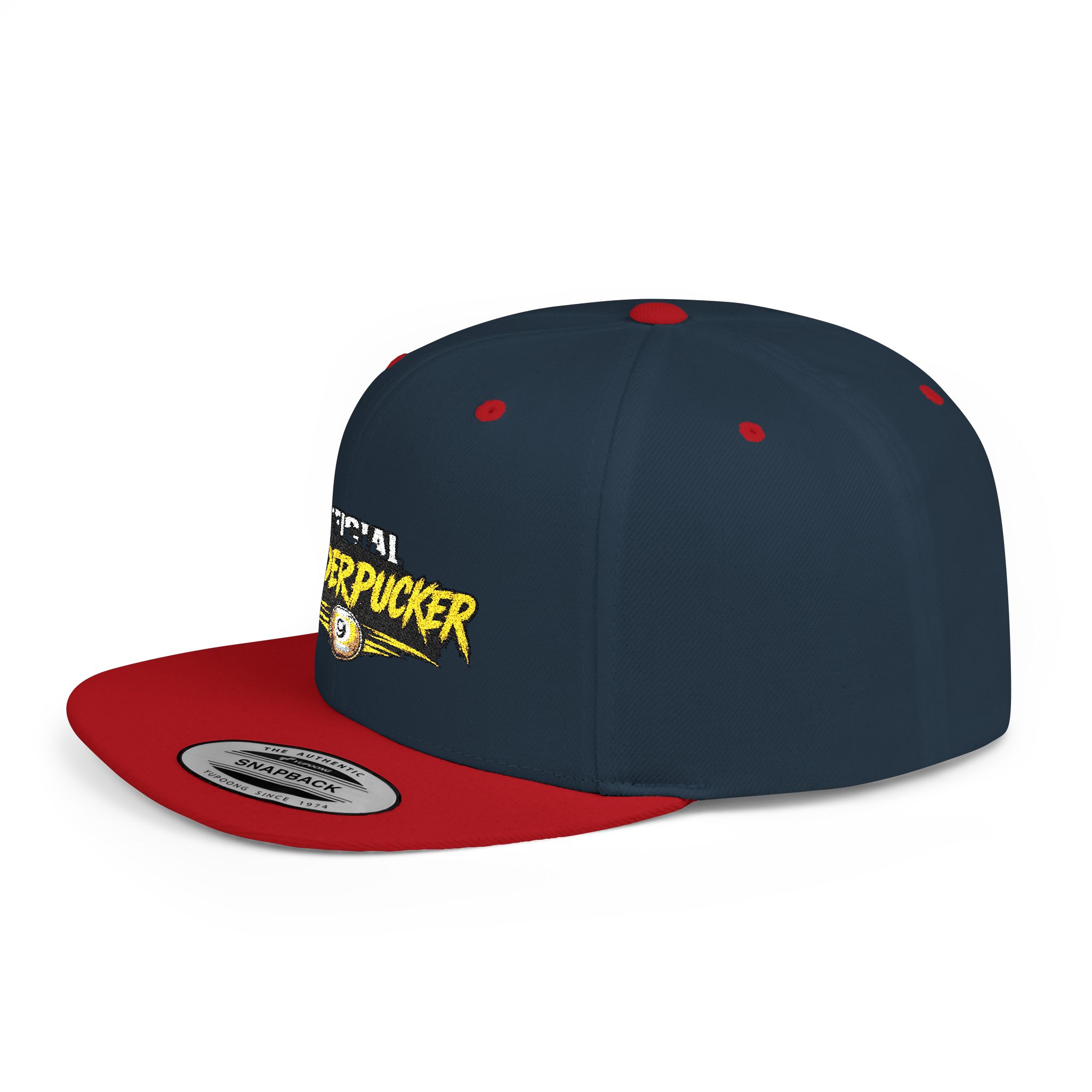 Snapback Hat — "Official Mudderpucker" Embroidered Flat-Bill Cap - Image 23