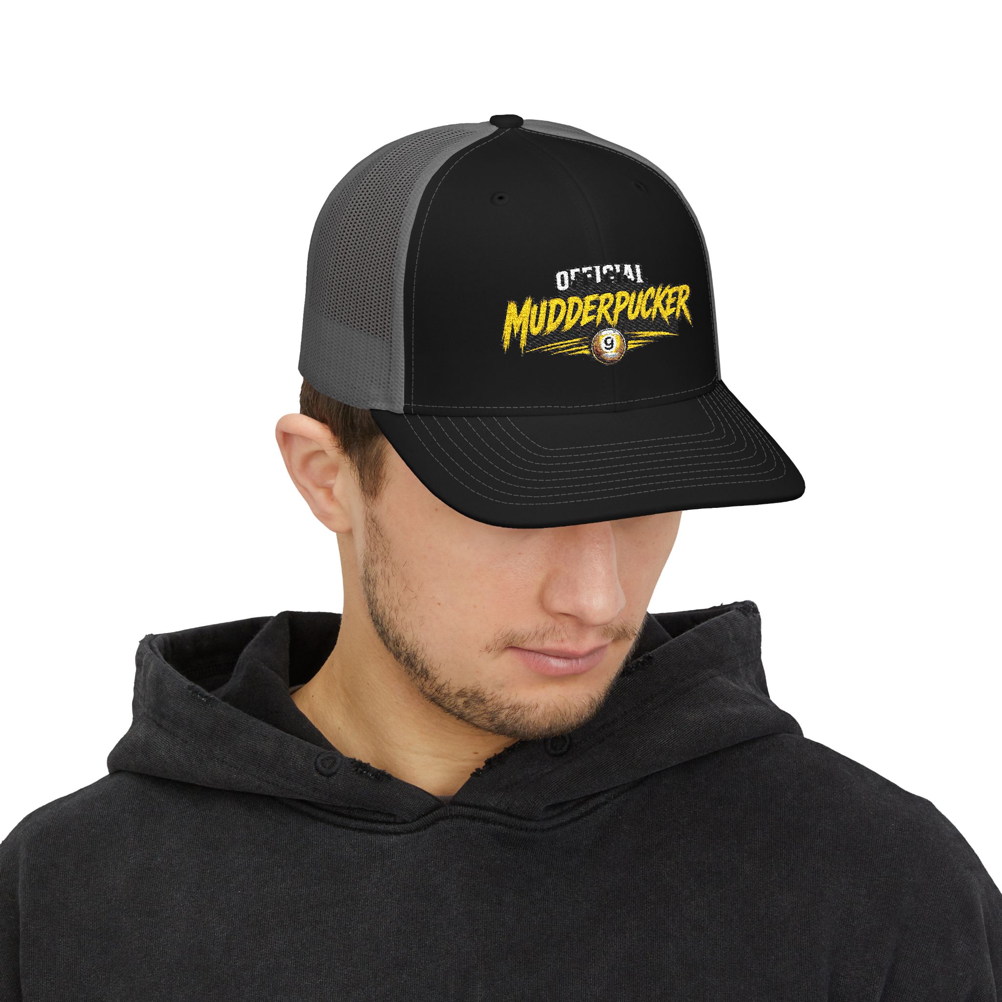Mudderpucker Trucker Cap – Vintage Racing Logo Snapback - Image 15