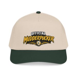Baseball Cap — "Official Mudderpucker" Embroidered 9-Ball Pool Hat