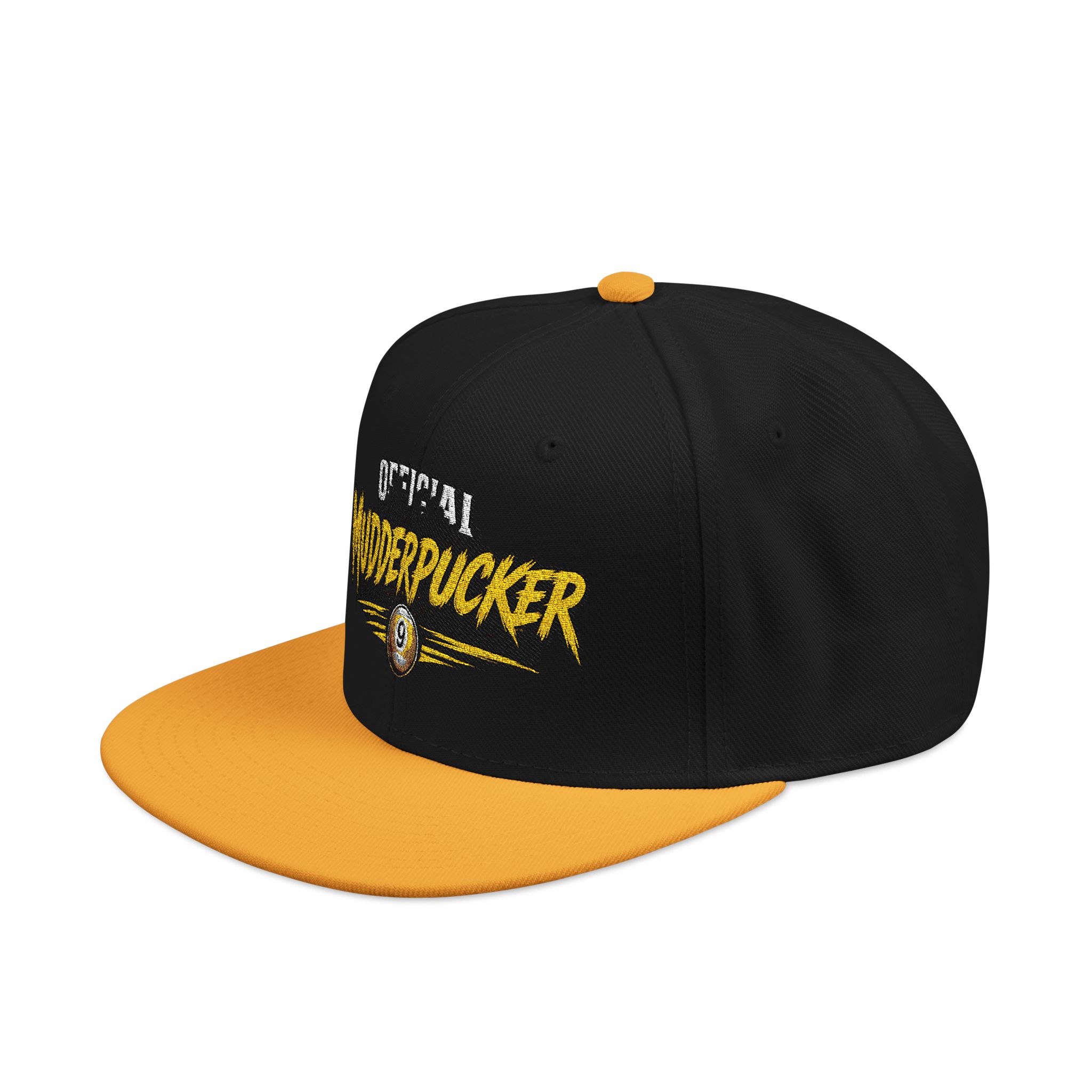 Original Mudderpucker Snapback Hat | Embroidered Flat Bill Cap - Image 2
