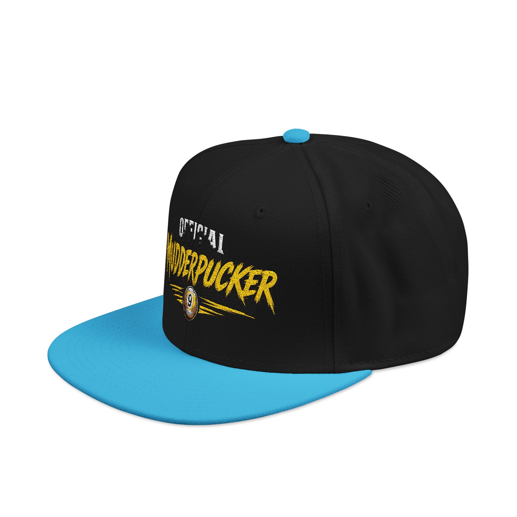 Original Mudderpucker Snapback Hat | Embroidered Flat Bill Cap - Image 13