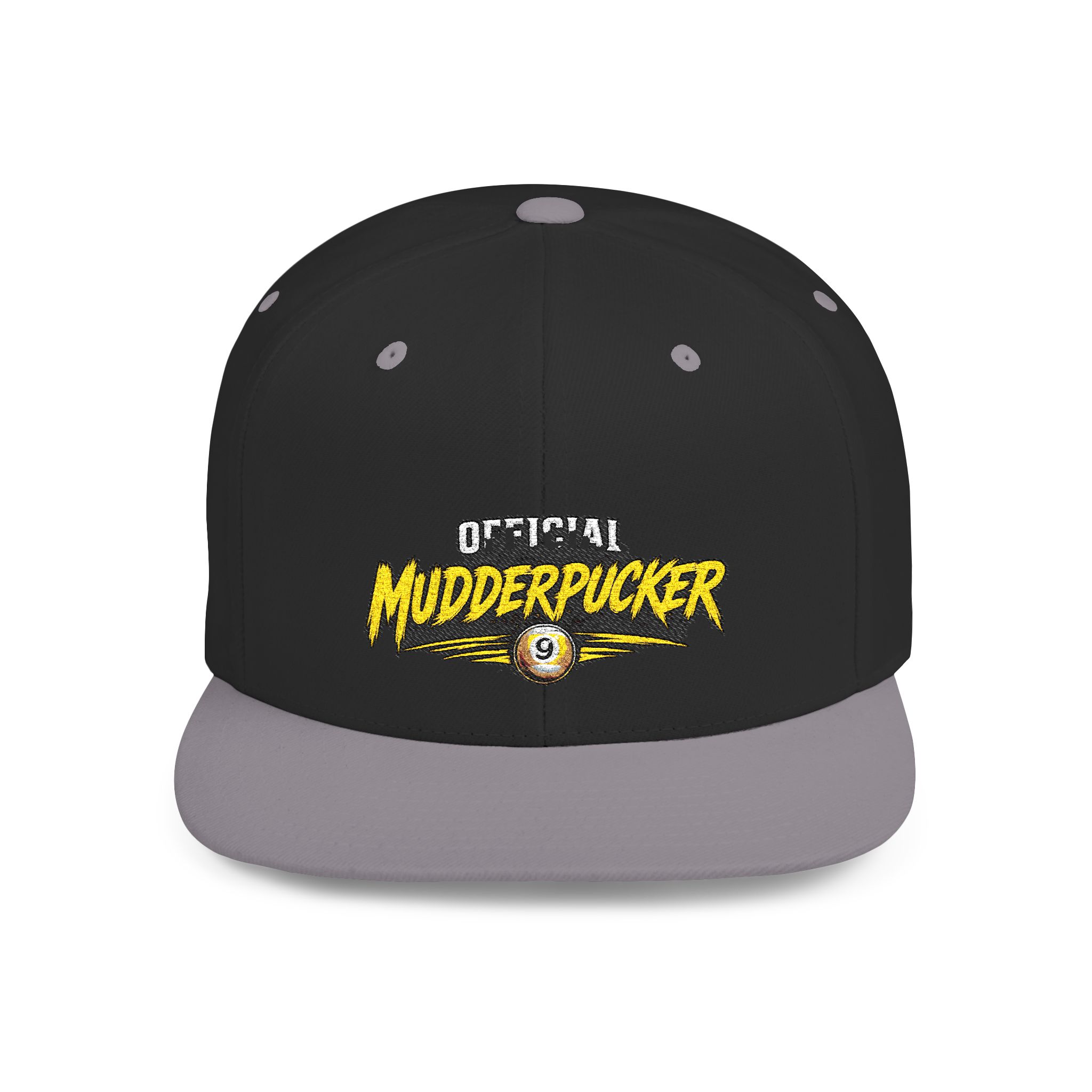 Snapback Hat — "Official Mudderpucker" Embroidered Flat-Bill Cap