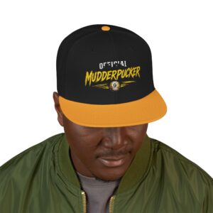 Original Mudderpucker Snapback Hat | Embroidered Flat Bill Cap