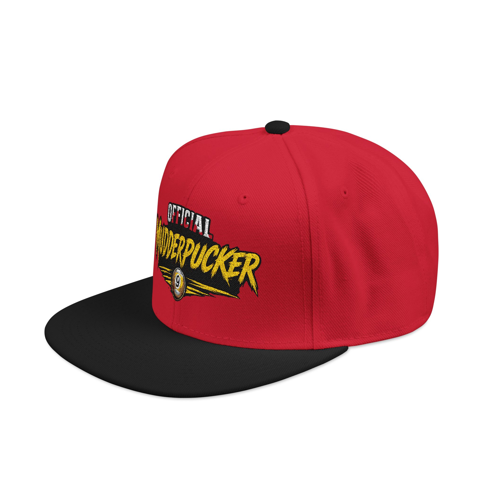 Original Mudderpucker Snapback Hat | Embroidered Flat Bill Cap - Image 21
