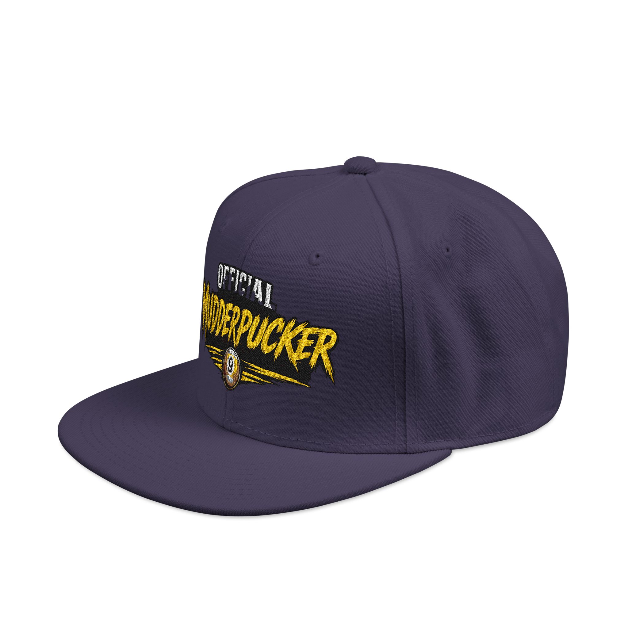 Original Mudderpucker Snapback Hat | Embroidered Flat Bill Cap - Image 45