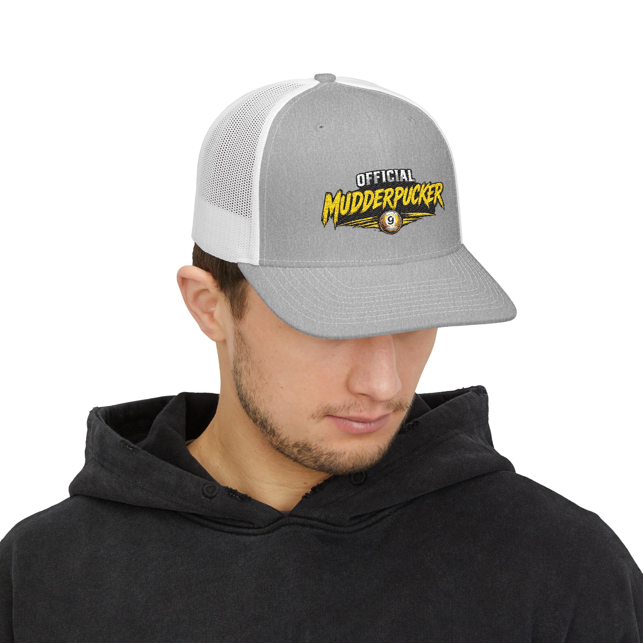 Mudderpucker Trucker Cap – Vintage Racing Logo Snapback - Image 11